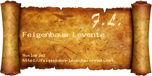 Feigenbaum Levente névjegykártya